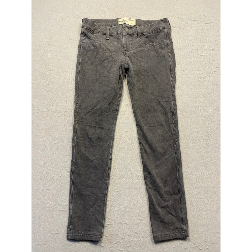 Hollister SoCal Stretch Pants Cotton Blend Gray 3 W28 Womens